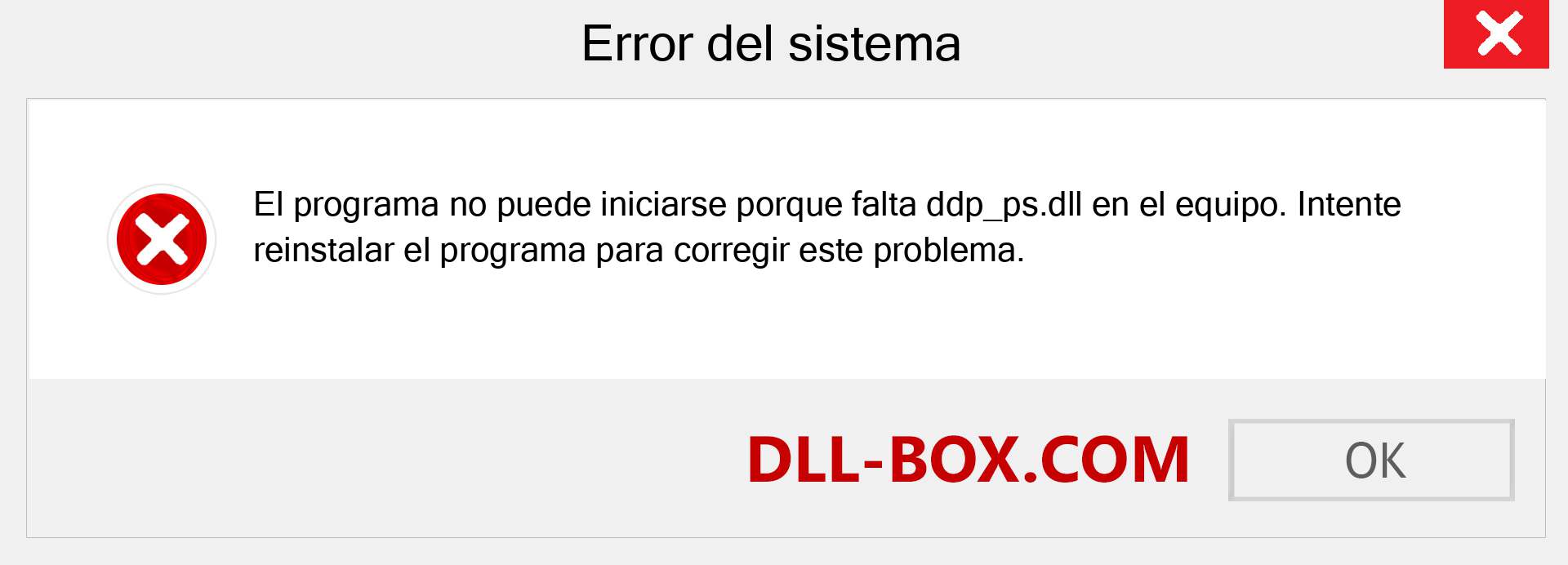 ¿Falta el archivo ddp_ps.dll ?. Descargar para Windows 7, 8, 10 - Corregir ddp_ps dll Missing Error en Windows, fotos, imágenes