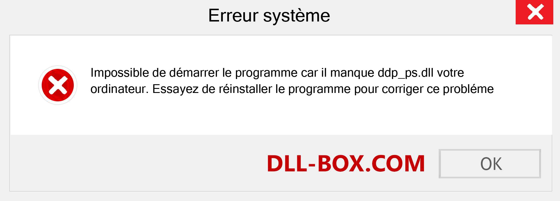 Le fichier ddp_ps.dll est manquant ?. Télécharger pour Windows 7, 8, 10 - Correction de l'erreur manquante ddp_ps dll sur Windows, photos, images